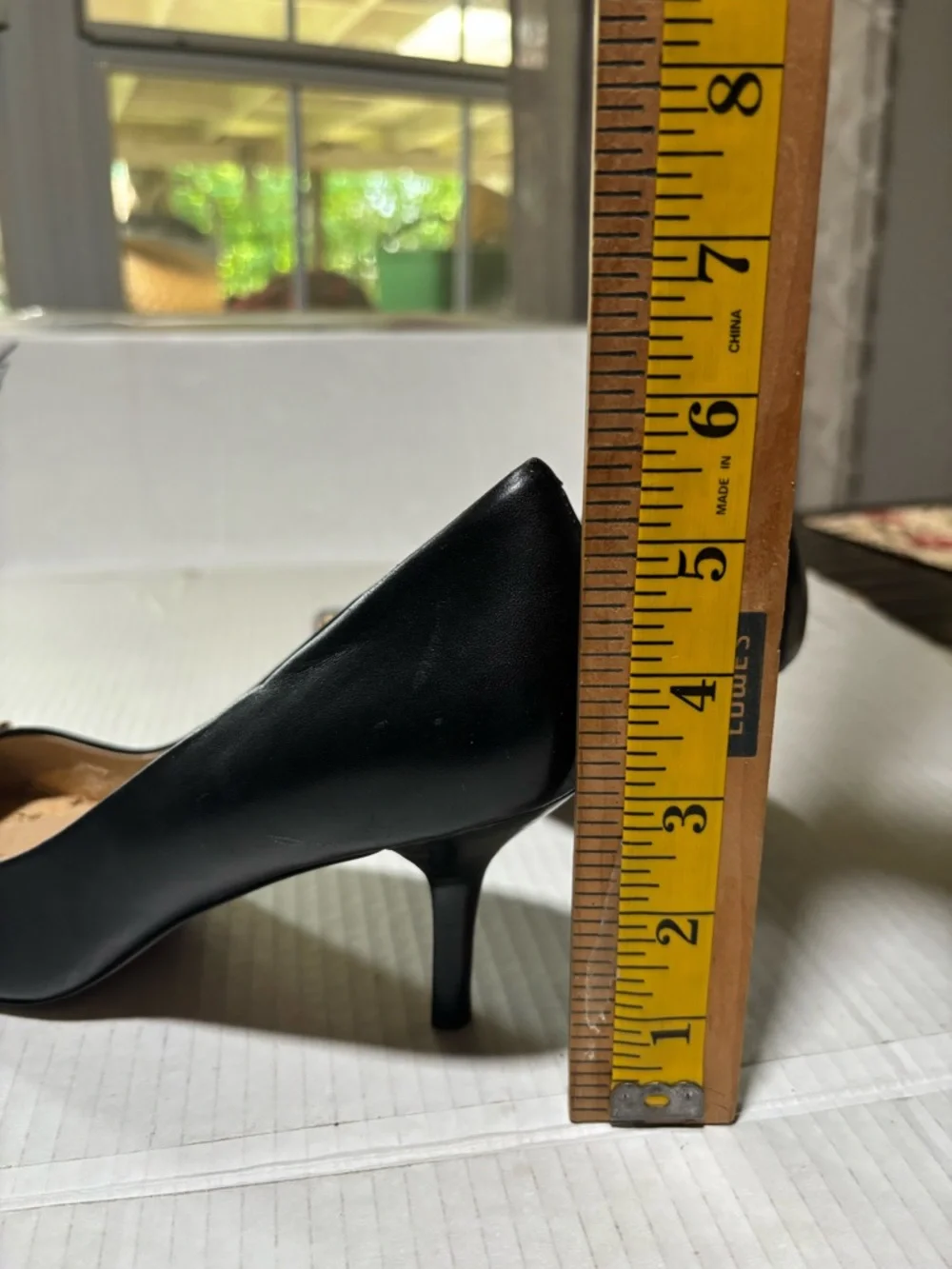 Coach Black Leather Mid-Heel Pump with Gold Horsebit - Picture 11 of 14